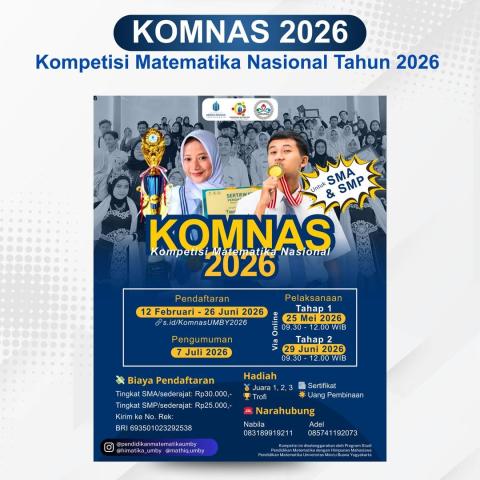 KOMNAS (Kompetisi Matematika Nasional) Tahun 2026