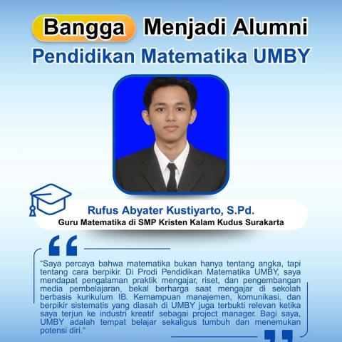 Rufus Abyater Kustiyarto, S.Pd. (Guru Matematika di SMP Kristen Kalam Kudus Surakarta)