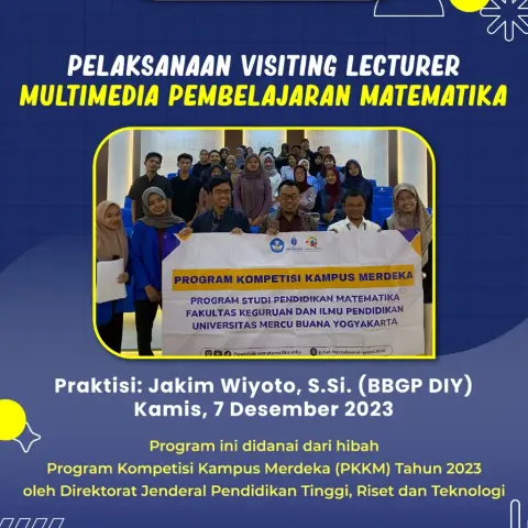Prodi Pendidikan Matematika UMBY Gelar Visiting Lecturer tentang Multimedia Pembelajaran Matematika