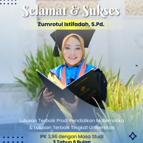Alumni Pendidikan Matematika UMBY Raih Predikat Lulusan Terbaik Universitas